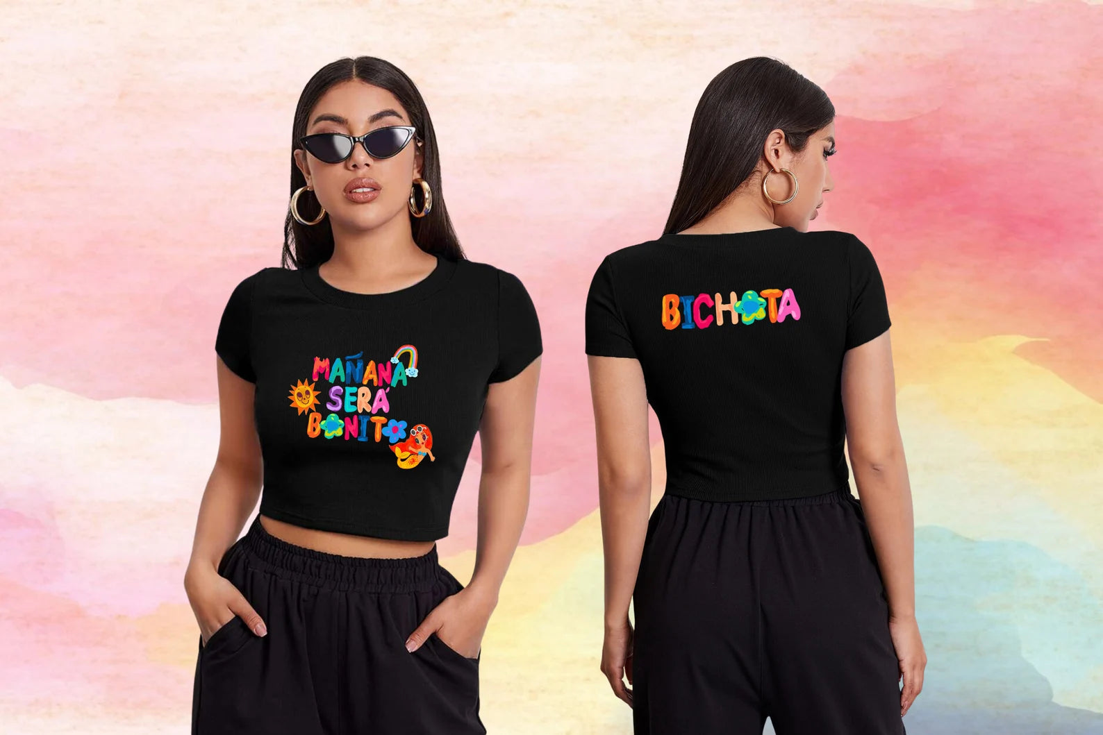 Camiseta de Karol g Manana Sera Bonito para mujer, top gráfico